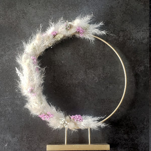 Couronne à poser pampa et fleurs délicates • 24 septembre