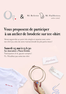 Atelier Tee shirt brodé et goûter chez  O17 Concept Store